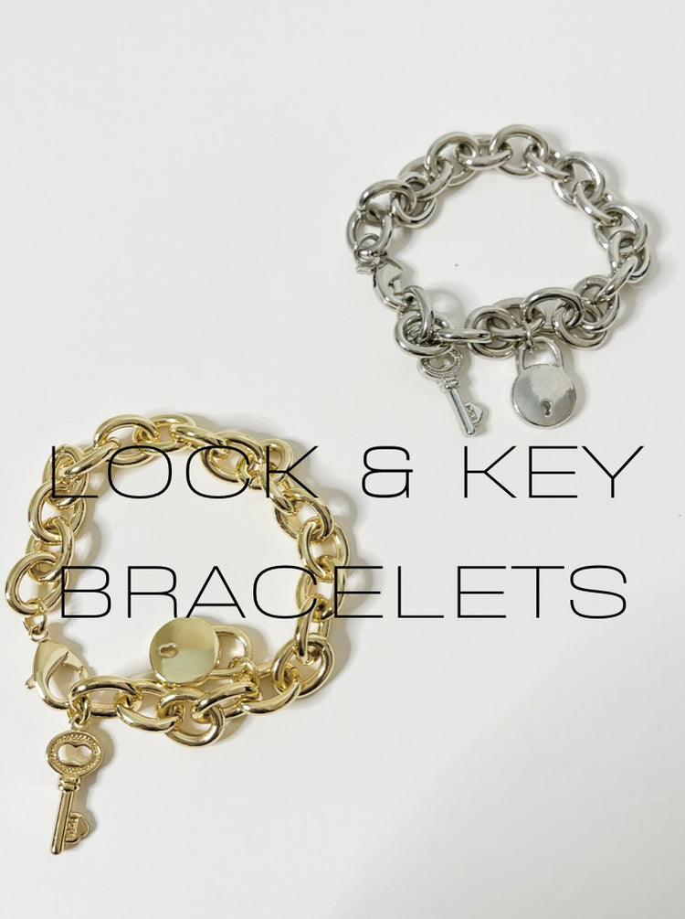 Lock & Key Charm Bracelet